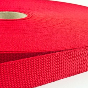 Polypropylene (PP) webbing - 20mm - red