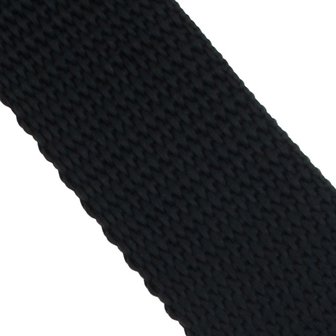 Tassenband / Parachuteband - Polypropyleen - 25mm - Zwart