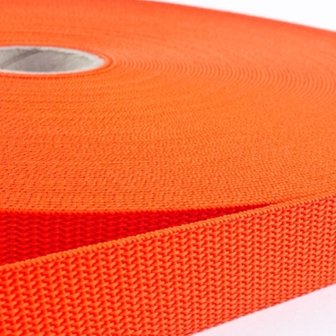 50m Tassenband / Parachuteband - Polypropyleen - 40mm - Oranje