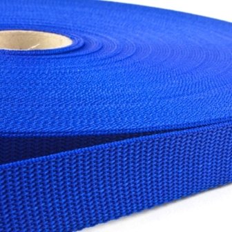 50m Tassenband / Parachuteband - Polypropyleen - 40mm - Koningsblauw