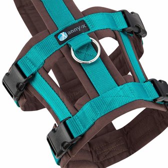 AnnyX SAFETY anti-ontsnappingstuigje Turquoise/Bruin