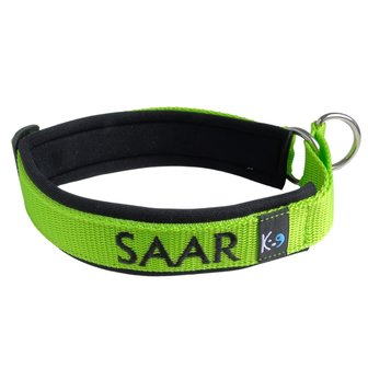 Neoprene Half-Check dog collar with name - S | My K9