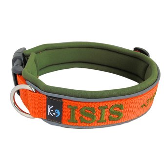 Neoprene dog collar with name - L | My K9