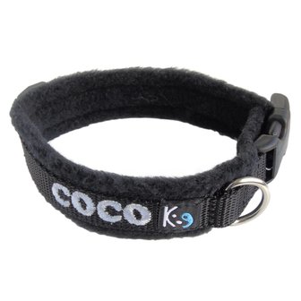 Fleece dog collar with name - XS | My K9