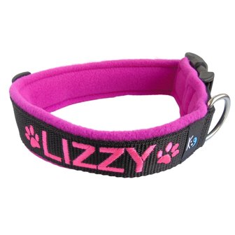 Fleece dog collar with name - M | My K9