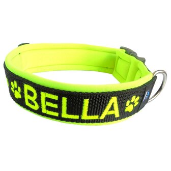 Neoprene dog collar with name - L | My K9