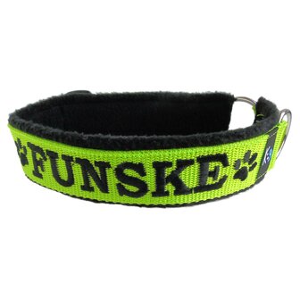 Fleece Buckleless dog collar with name - L | My K9