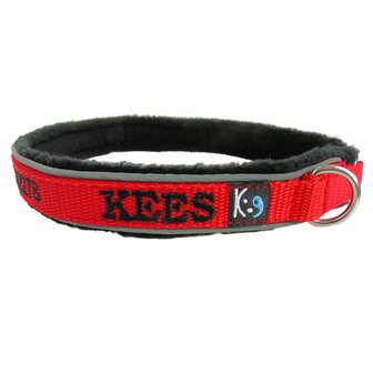 Fleece Buckleless dog collar with name - S | My K9