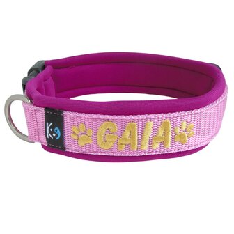 Neoprene dog collar with name - S | My K9