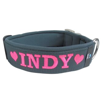 Neoprene dog collar with name - XL | My K9