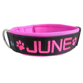 Neoprene dog collar with name - XL | My K9