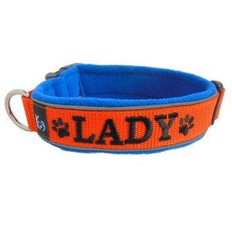 Fleece dog collar with name - M | My K9