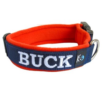 Fleece dog collar with name - M | My K9