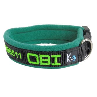 Fleece dog collar with name - M | My K9