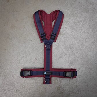 AnnyX hondentuigje FUN Donkerblauw/Bordeaux - Limited Edition
