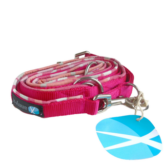 AnnyX Verstelbare hondenriem gevoerd - FIRE (rood/camouflage)
