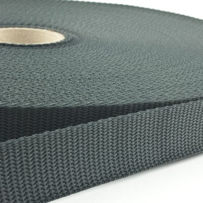 Polypropylene (PP) webbing - 20mm - charcoal - grey