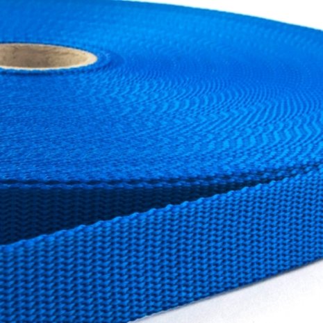 50m Tassenband / Parachuteband - Polypropyleen - 40mm - Blauw