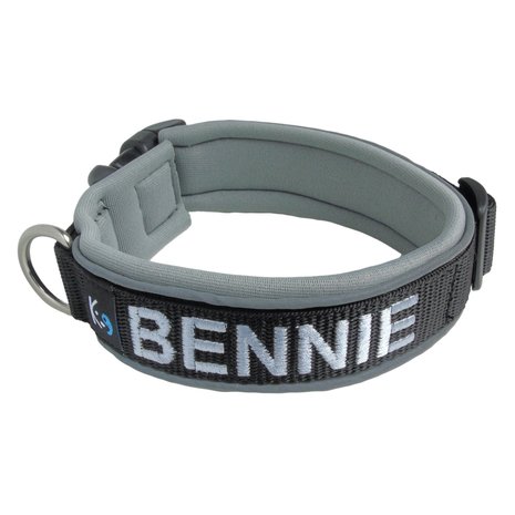 Neoprene dog collar with name - L | My K9