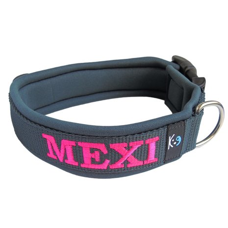 Neoprene dog collar with name - L | My K9