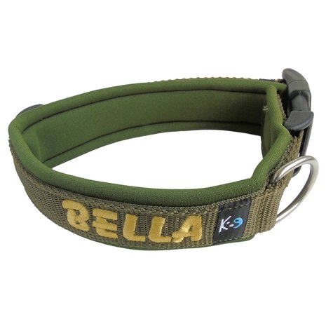 Neoprene dog collar with name - L | My K9