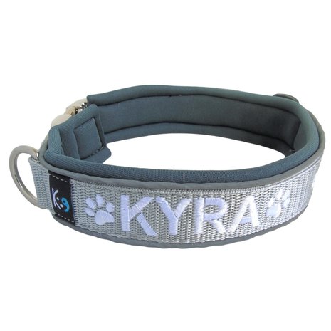 Neoprene dog collar with name - L | My K9