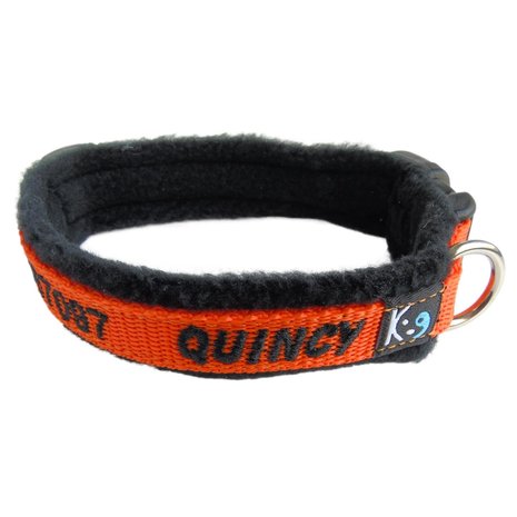 Fleece dog collar with name - XS | My K9