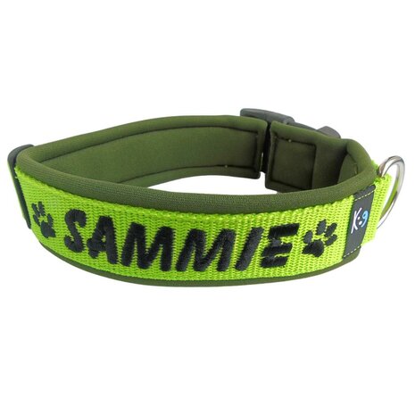 Neoprene dog collar with name - L | My K9