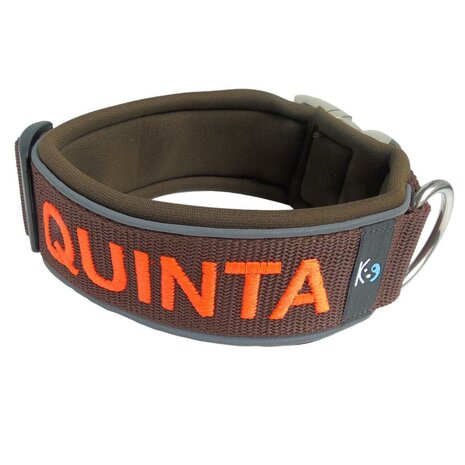 Neoprene dog collar with name - XL | My K9