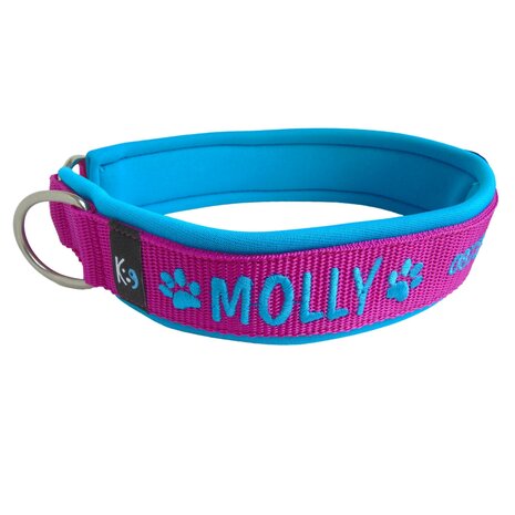 Neoprene Buckleless dog collar with name - M| My K9