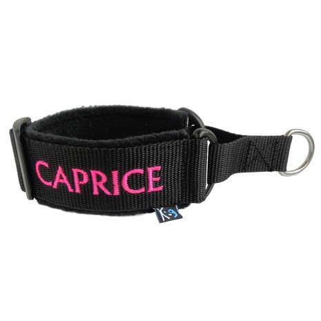 Fleece Martingale collar with name XS/S | My K9