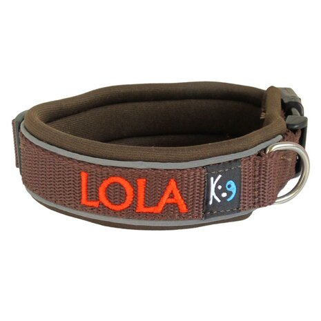 Neoprene dog collar with name - S | My K9