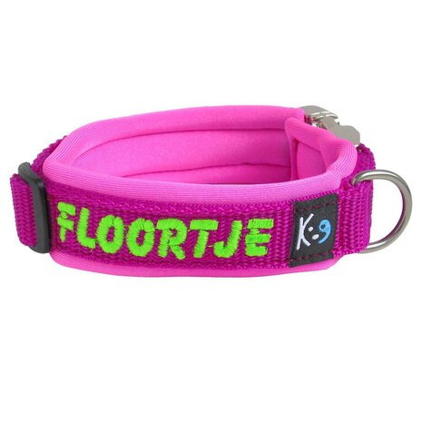 Neoprene dog collar with name - S | My K9