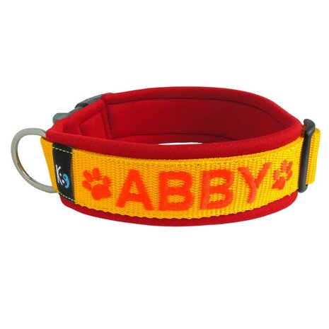 Neoprene dog collar with name - L | My K9