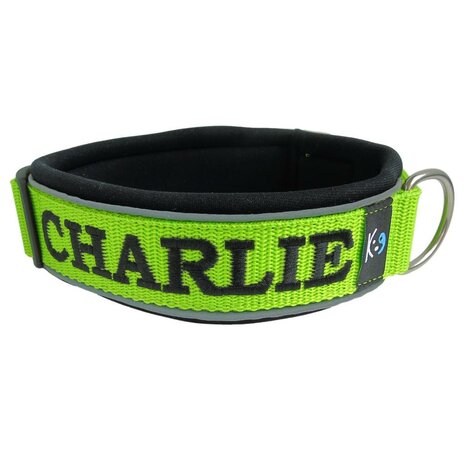 Neoprene dog collar with name - L | My K9