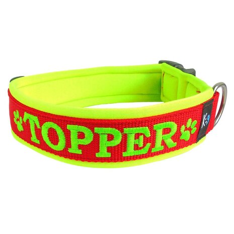 Neoprene dog collar with name - L | My K9