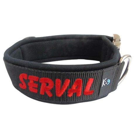 Neoprene dog collar with name - XL | My K9