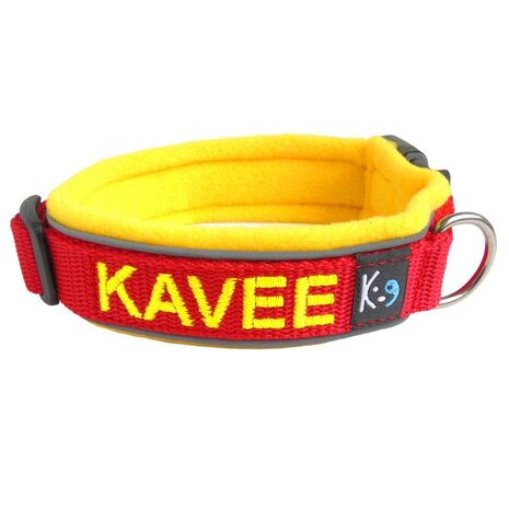 Fleece dog collar with name - S | My K9