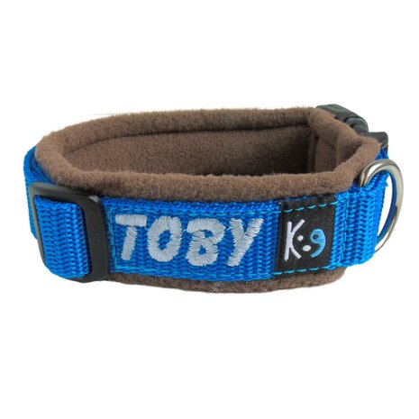 Fleece dog collar with name - XS | My K9