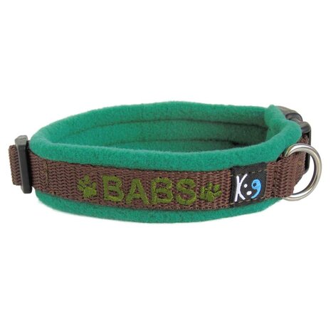 Fleece dog collar with name - XS | My K9