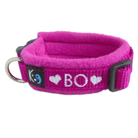 Fleece dog collar with name - XS | My K9