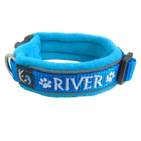 Fleece dog collar with name - XS | My K9