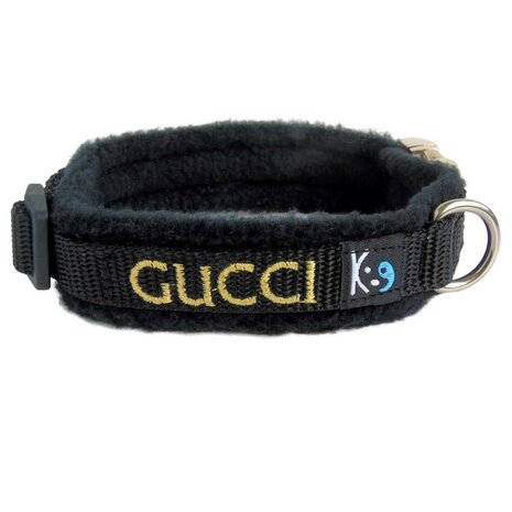 Fleece dog collar with name - XS | My K9