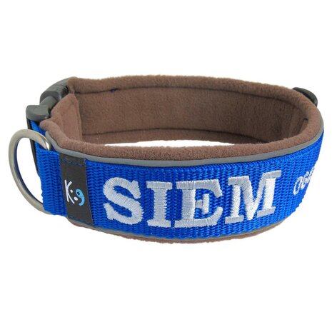 Fleece dog collar with name - M | My K9