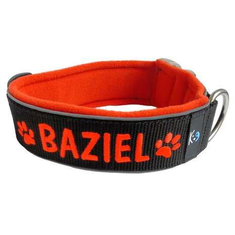 Fleece dog collar with name - M | My K9