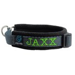 Fleece Half-Check Halsband met Naam - XS | My K9 Fleece Half-Check Halsband met Naam - XS | My K9