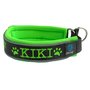 Neoprene Half-Check dog collar with name - L | My K9