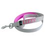 Neoprene handle dog leash with name