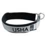 Neoprene Half-Check dog collar with name - L | My K9