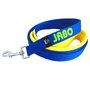 Neoprene handle dog leash with name